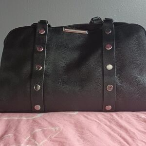 NWT Rebecca Minkoff Large Black Leather Studded Handbag